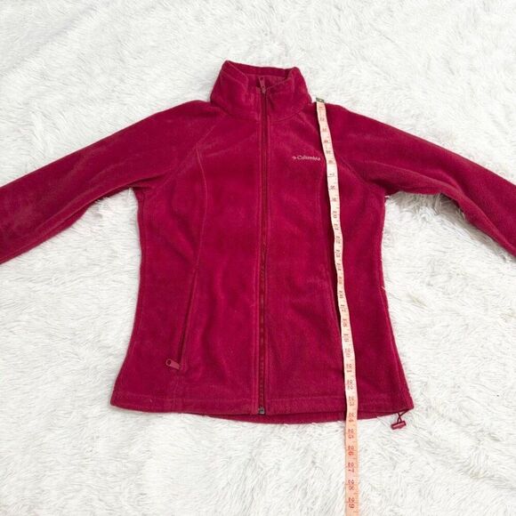 Women Columbia Benton Spring Full Zip Fleece Jacket in Magenta Size Small - Picture 3 of 8